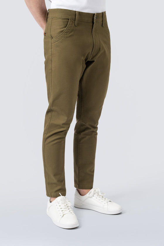 ZEHN Signature Chinohose Herren Stretch Twill in Olivgrün – Produktansicht 2