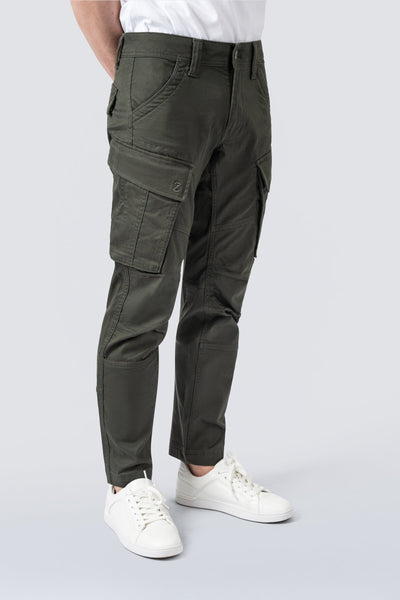 ZEHN Reinforced 3D Cargohose Herren in City Slate – Rückansicht