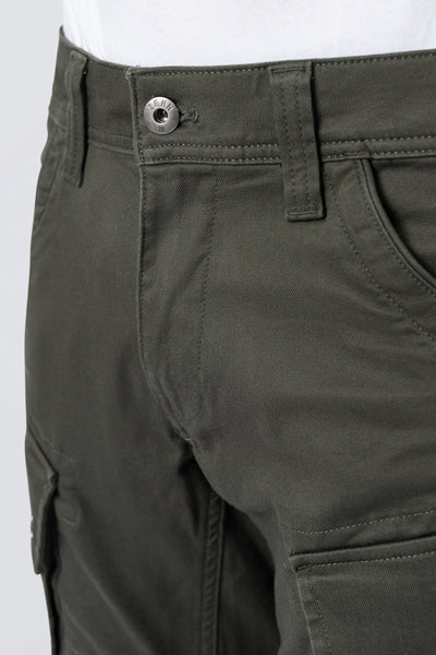 ZEHN Reinforced 3D Cargohose Herren in City Slate – Seitenansicht