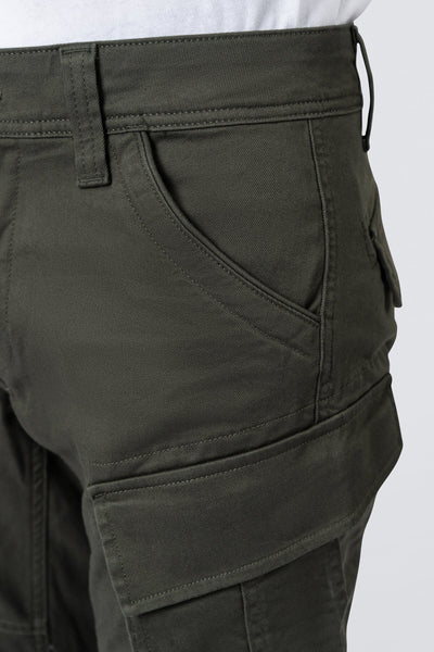 ZEHN Reinforced 3D Cargohose Herren in City Slate – Rückansicht