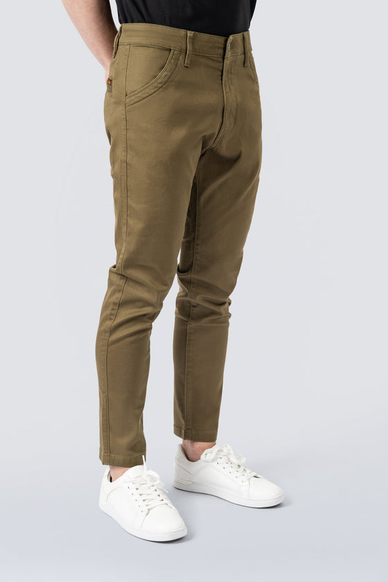 ZEHN Signature Canvas Chinohose Herren in Olivgrün – Produktansicht 1