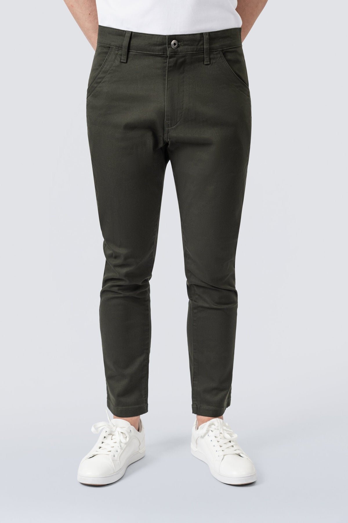 ZEHN Signature Chinohose Herren Stretch Twill in City Slate – Vorderansicht