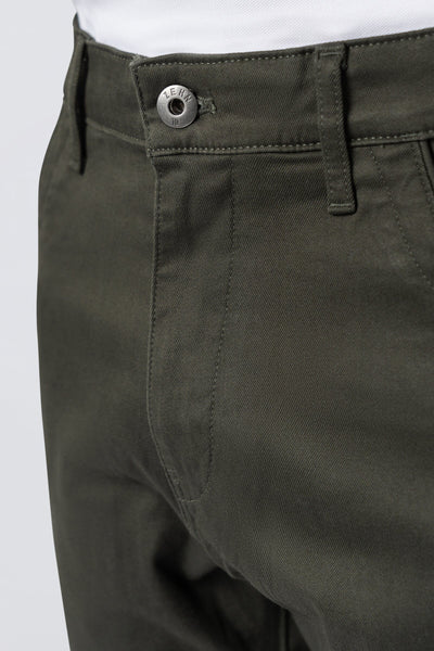 ZEHN Signature Chinohose Herren Stretch Twill in City Slate – Taschen- und Materialdetail