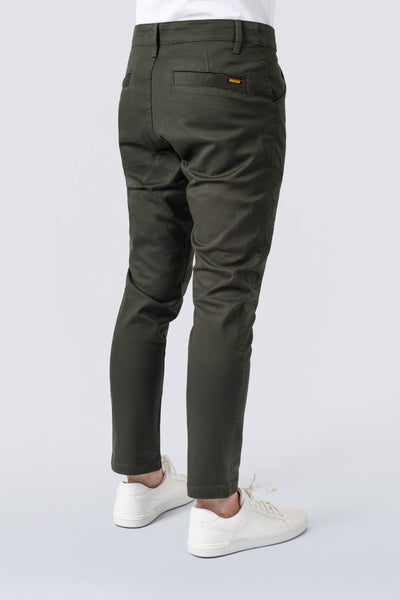 ZEHN Signature Chinohose Herren Stretch Twill in City Slate – Detailansicht