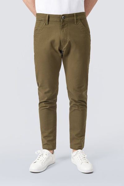 ZEHN Signature Chinohose Herren Stretch Twill in Olivgrün – Produktansicht 1