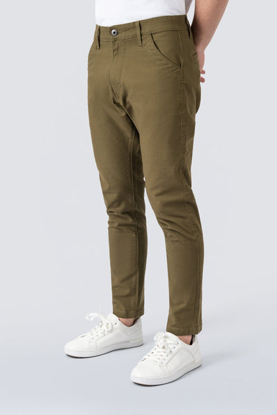 ZEHN Signature Chinohose Herren Stretch Twill in Olivgrün – Produktansicht 3