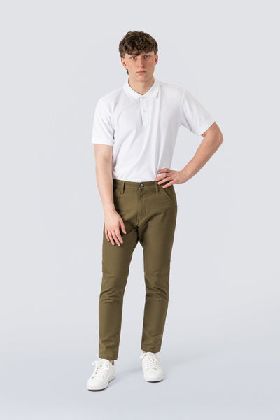 ZEHN Signature Chinohose Herren Stretch Twill in Olivgrün – Produktansicht 4