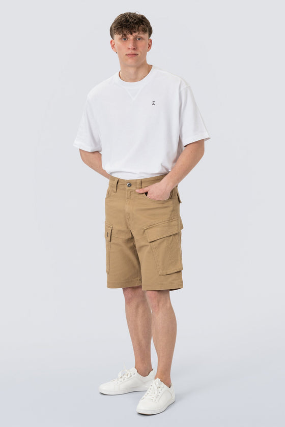 ZEHN Traverse Cargo Shorts Herren in American Khaki – Produktansicht
