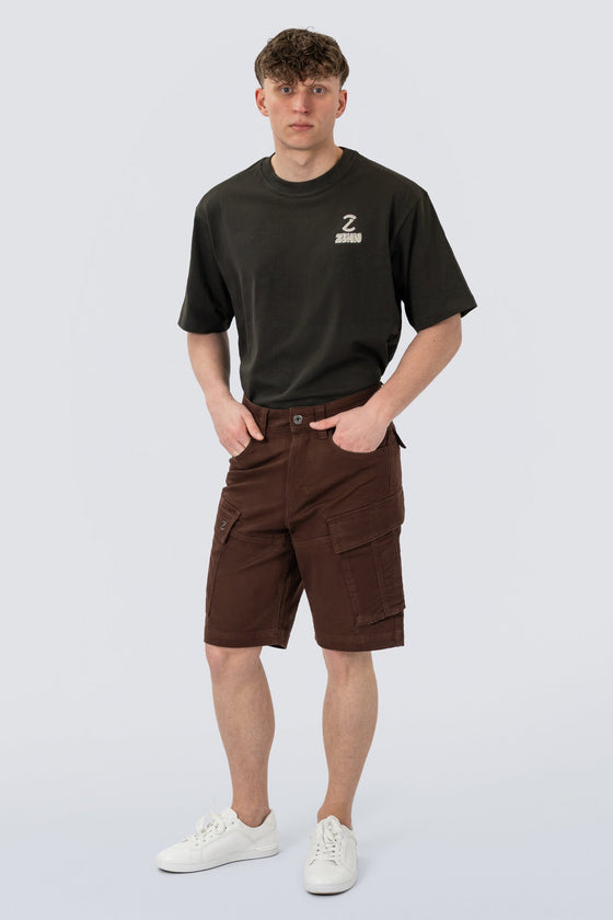 ZEHN Traverse Cargo Shorts Herren in Coffee – Produktansicht