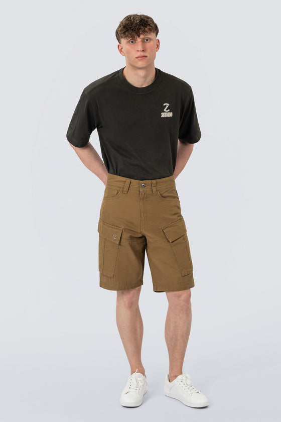 ZEHN Traverse Cargo Shorts Herren in Khaki – Produktansicht