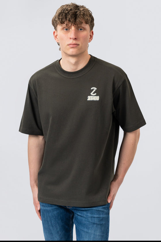 ZEHN Axis Oversized T-Shirt Herren in Asphalt – Produktansicht 4