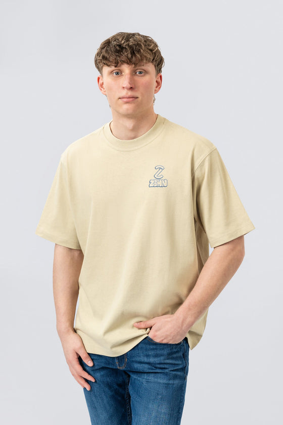ZEHN Axis Oversized T-Shirt Herren in Leaf – Produktansicht